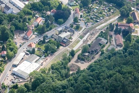 Luftbild der Baustelle