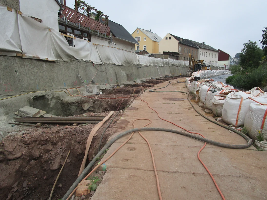 Blick in Baustelle