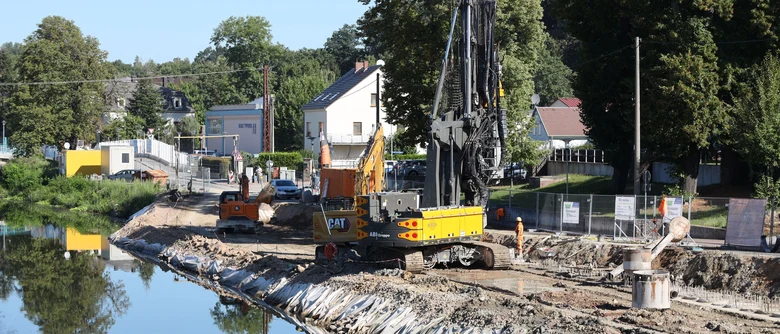 Bild einer Baustelle an der Wappenhenschanlage in Döbeln