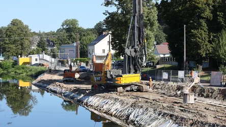 Bild einer Baustelle an der Wappenhenschanlage in Döbeln