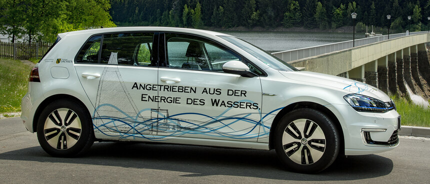 E-Golf - betrieben durch die Energie aus Wasserkraft